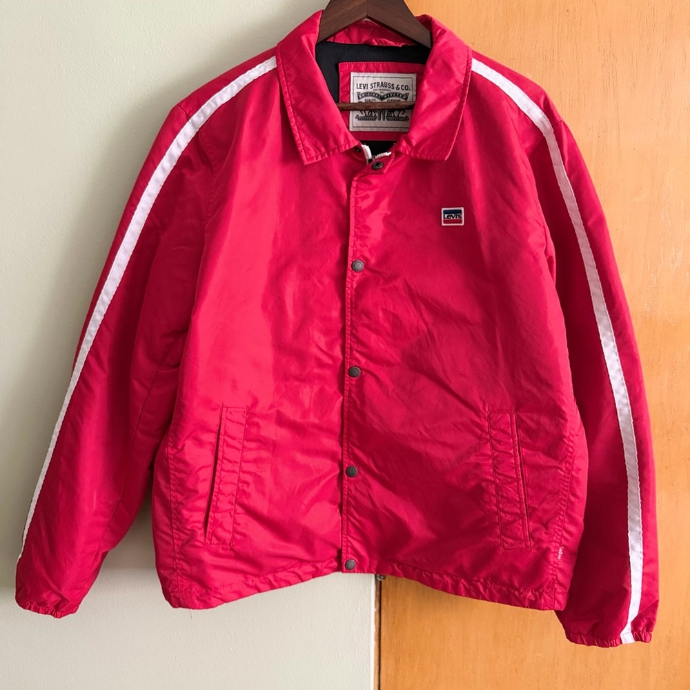 Levi's Men's Vibrant Red Windbreaker